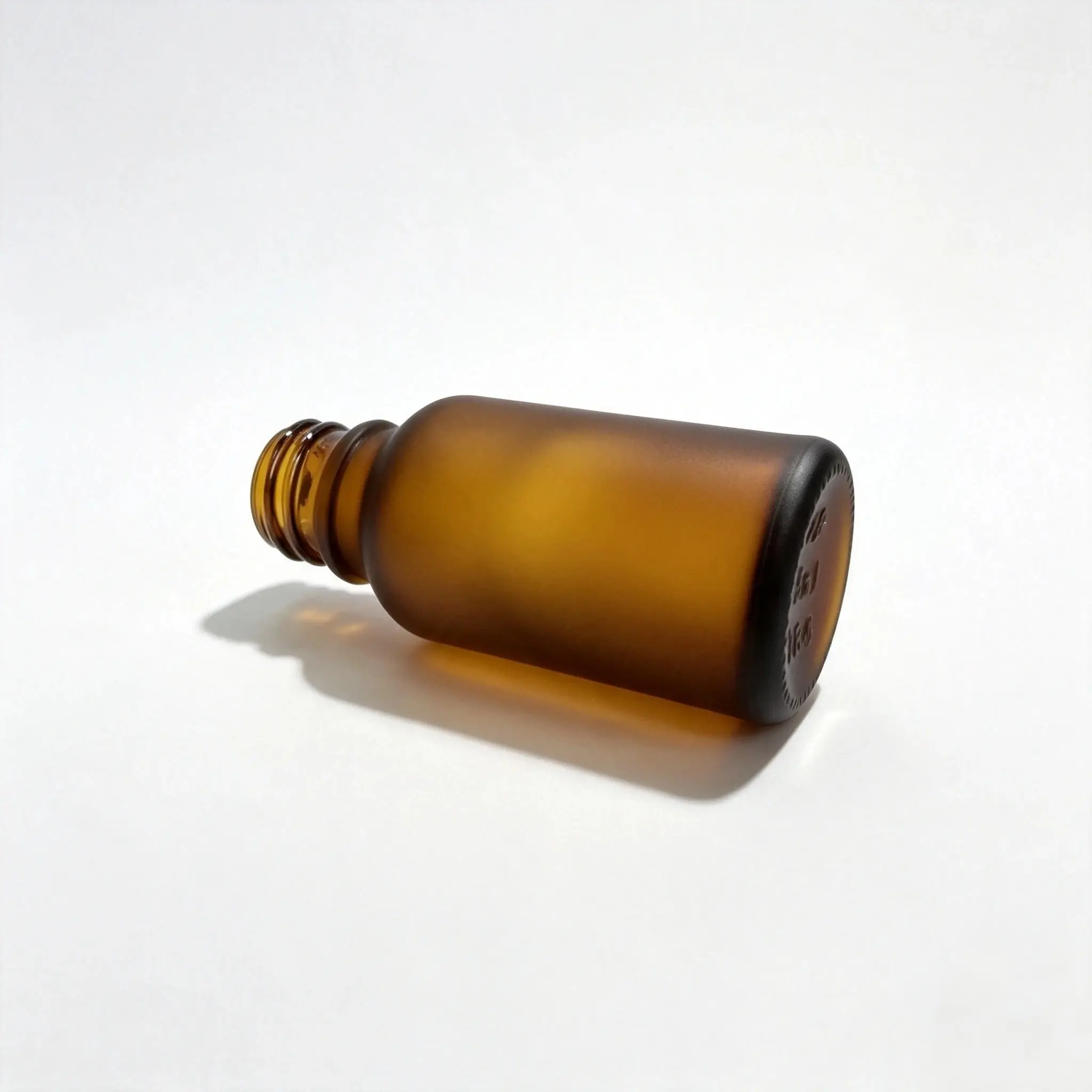 15ml Serum Dropper Bottle Side View Without Cap Side profile of the 15ml serum dropper bottle shown without the dropper cap assembly.